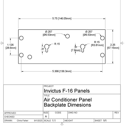 F-16 Air Conditioner Panel